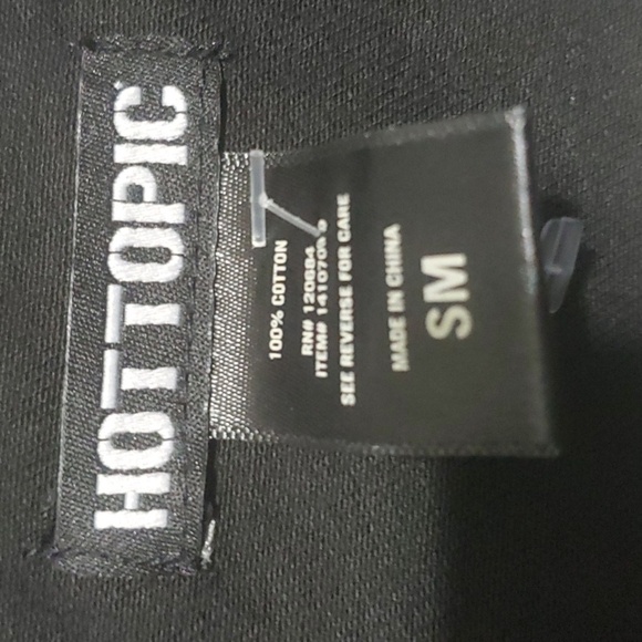 Hot Topic jacket men's size small black destructed denim unisex 100% Cotton - Picture 6 of 10